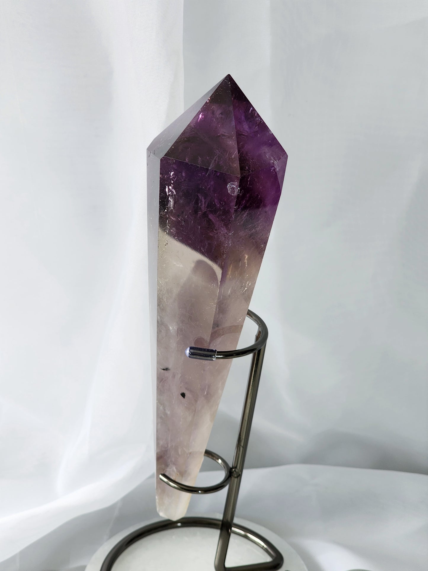 Large Amethyst /Citrine Wand (Scepter) with Metal Stand 1lb qualifies for free shipping