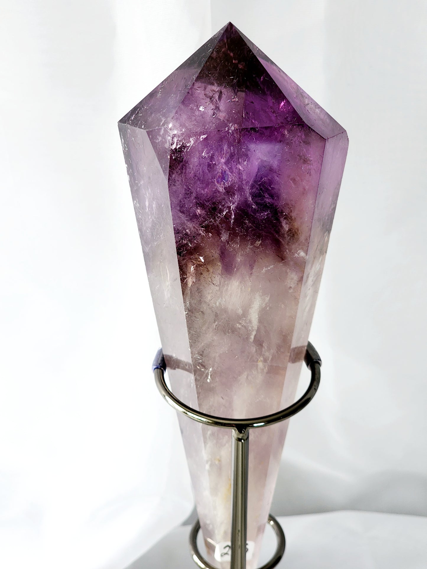 Large Amethyst /Citrine Wand (Scepter) with Metal Stand 1lb qualifies for free shipping