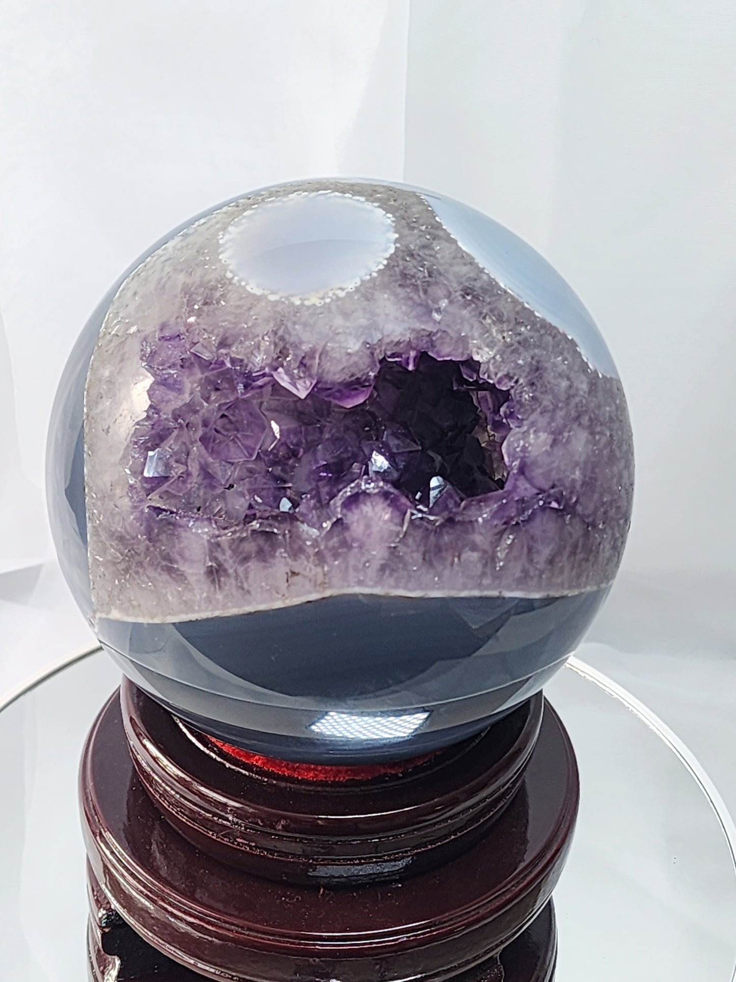 Large Druzy Amethyst/ Agate Sphere over 4.5lbs qualifies for free shipping