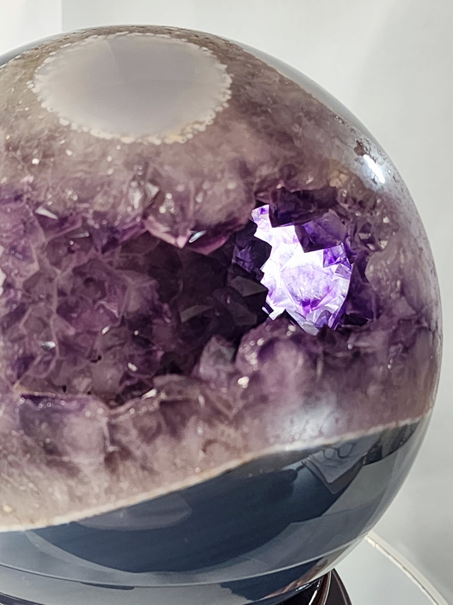 Large Druzy Amethyst/ Agate Sphere over 4.5lbs qualifies for free shipping