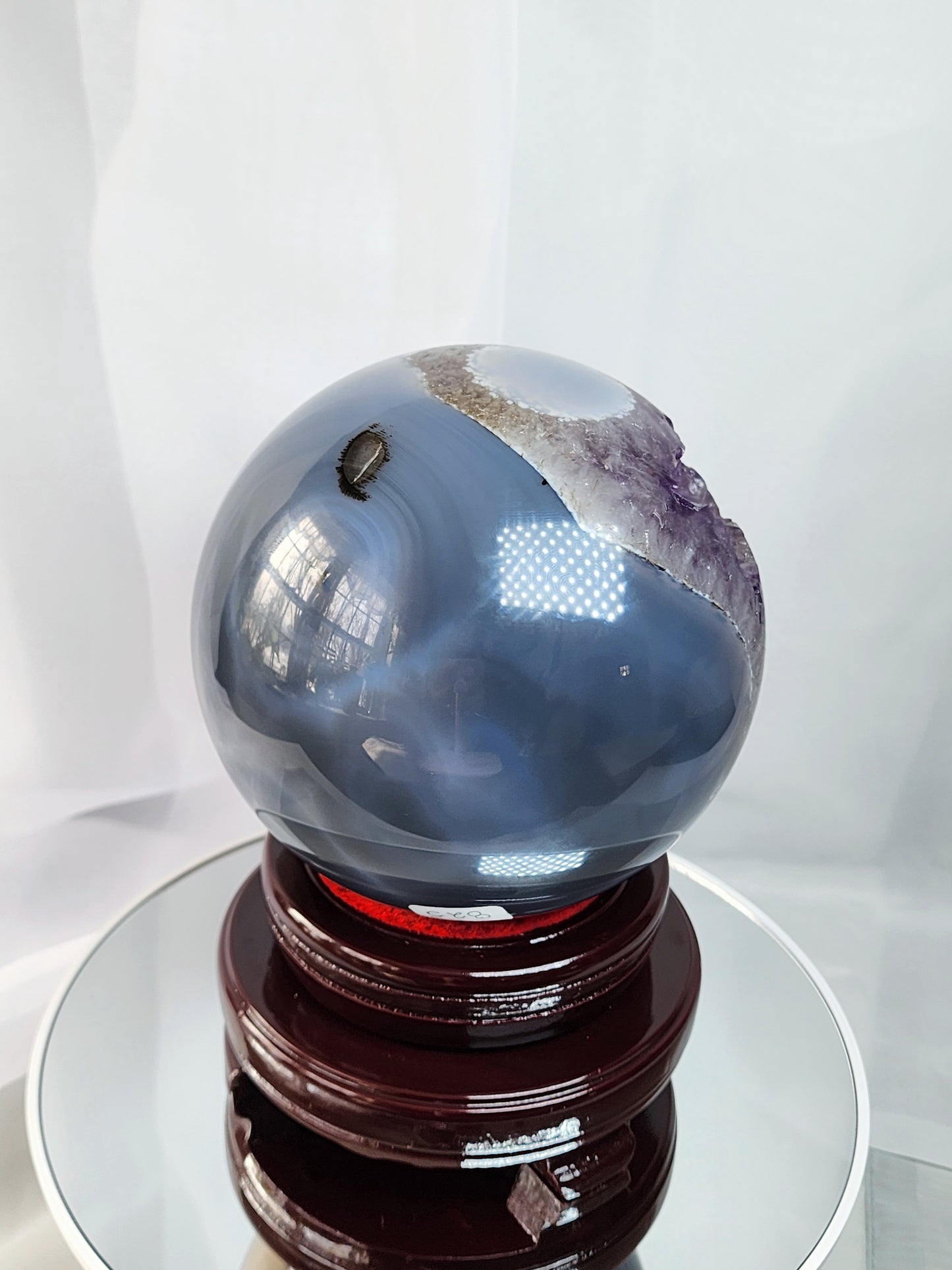 Large Druzy Amethyst/ Agate Sphere over 4.5lbs qualifies for free shipping