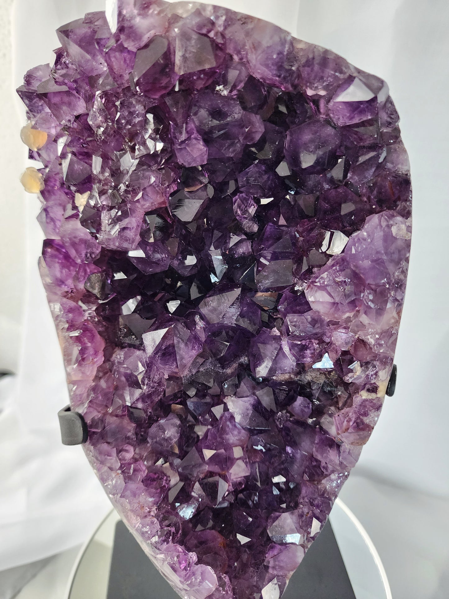 Druzy Amethyst Free Form Specimen With Metal Base from Uruguay over 5lbs qualifies for free shipping