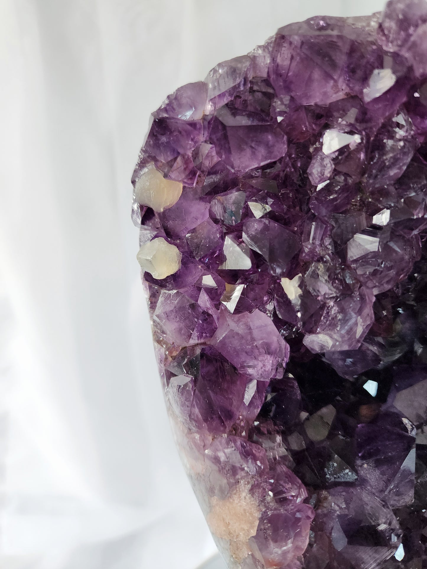 Druzy Amethyst Free Form Specimen With Metal Base from Uruguay over 5lbs qualifies for free shipping