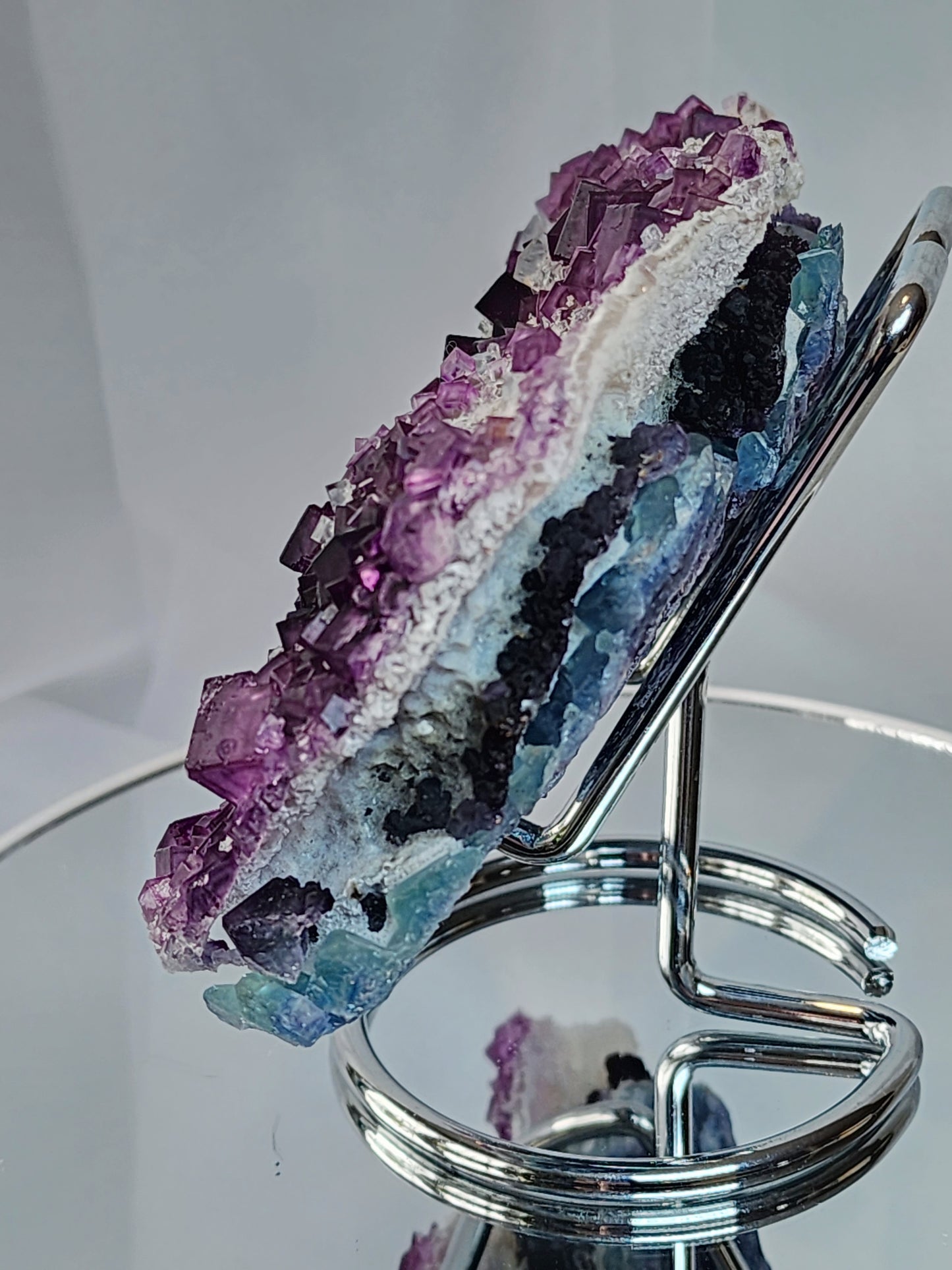 Purple Window Fluorite Specimen from Zhejiang appx 1.5lbs qualifies for free shipping