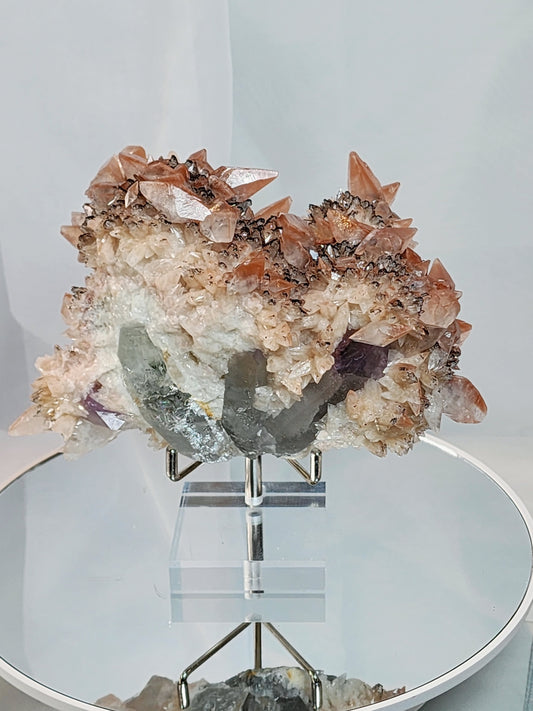 Red Phantom Feather Calcite Spcimen from India over 2lbs qualifies for free shipping