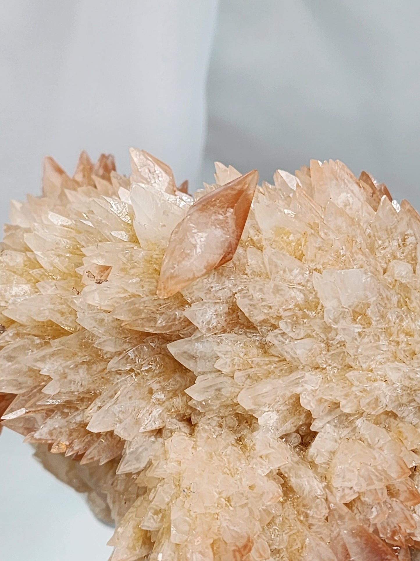 Red Phantom Feather Calcite Spcimen from India over 1.5lbs qualifies for free shipping