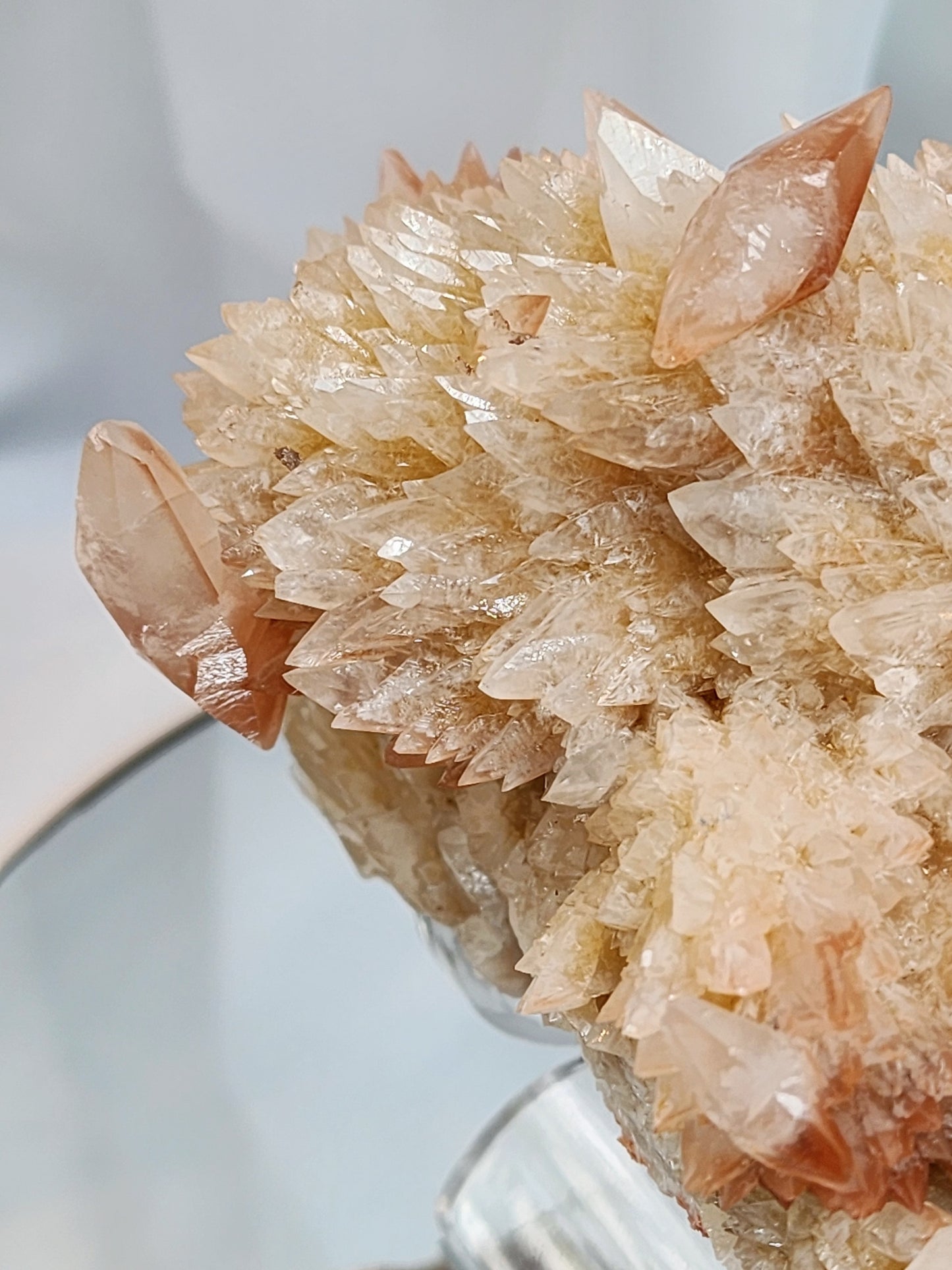 Red Phantom Feather Calcite Spcimen from India over 1.5lbs qualifies for free shipping
