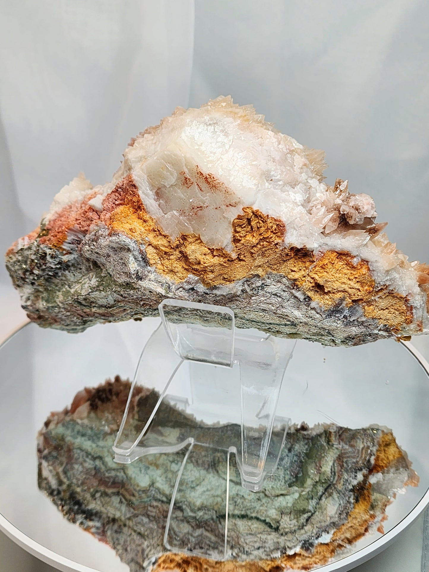 Red Phantom Feather Calcite Spcimen from India over 2lbs qualifies for free shipping