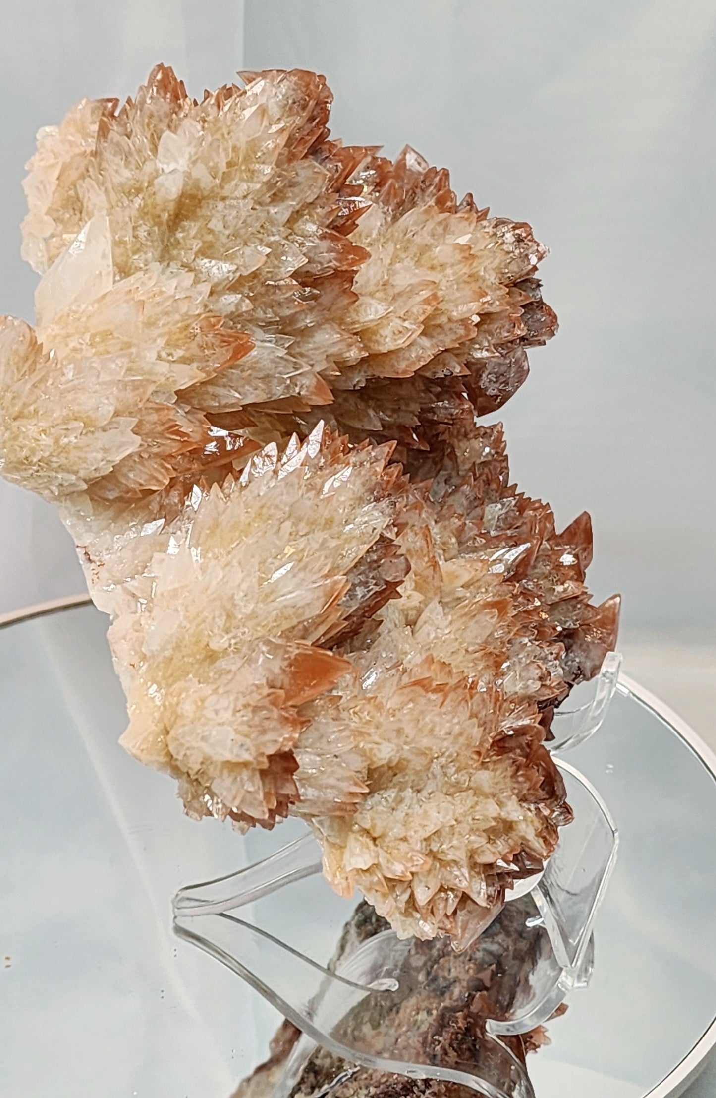 Red Phantom Feather Calcite Spcimen from India appx 2lbs qualifies for free shipping