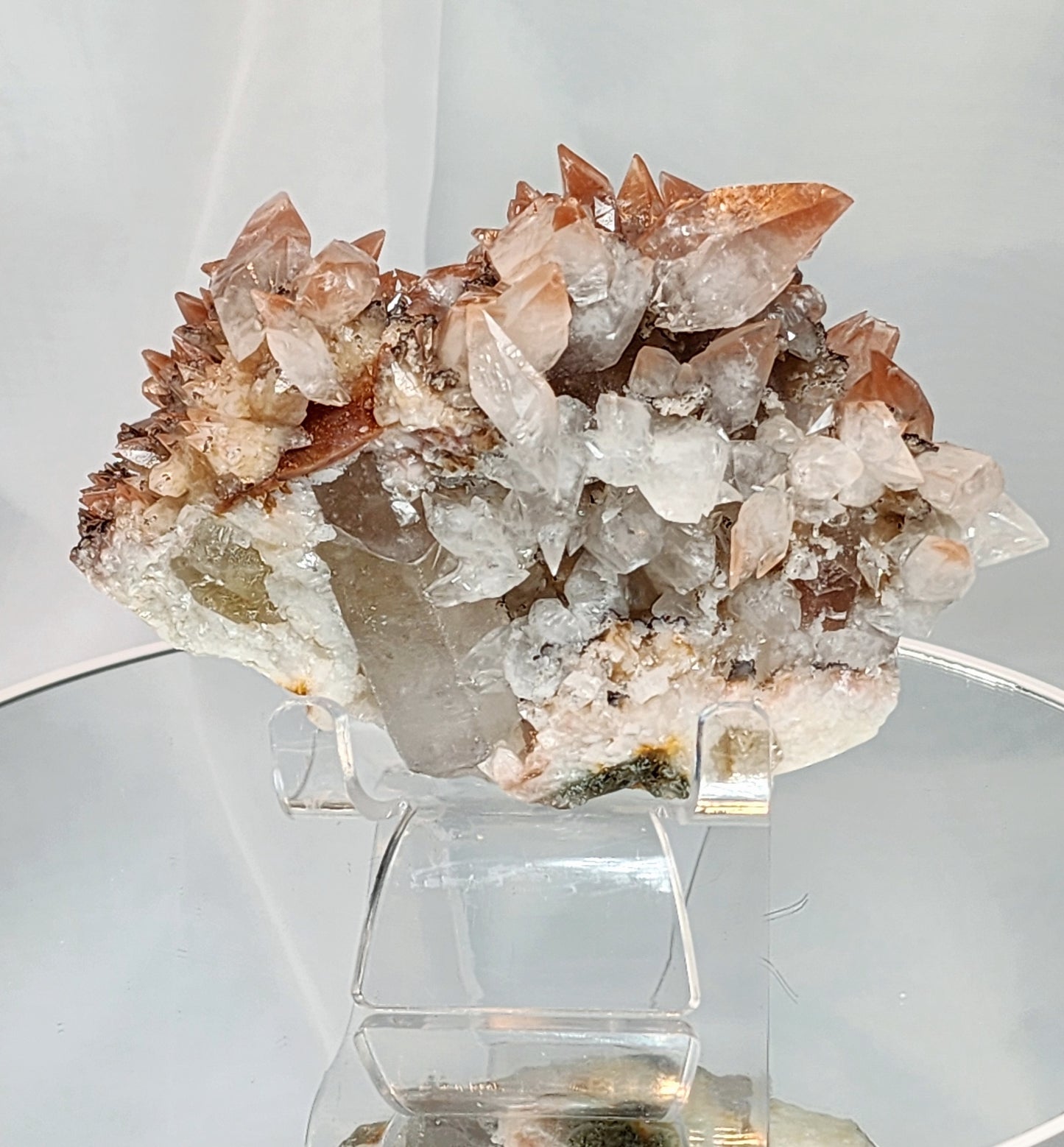 Red Phantom Feather Calcite Spcimen from India qualifies for free shipping