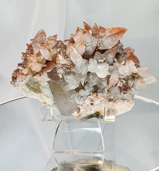 Red Phantom Feather Calcite Spcimen from India qualifies for free shipping