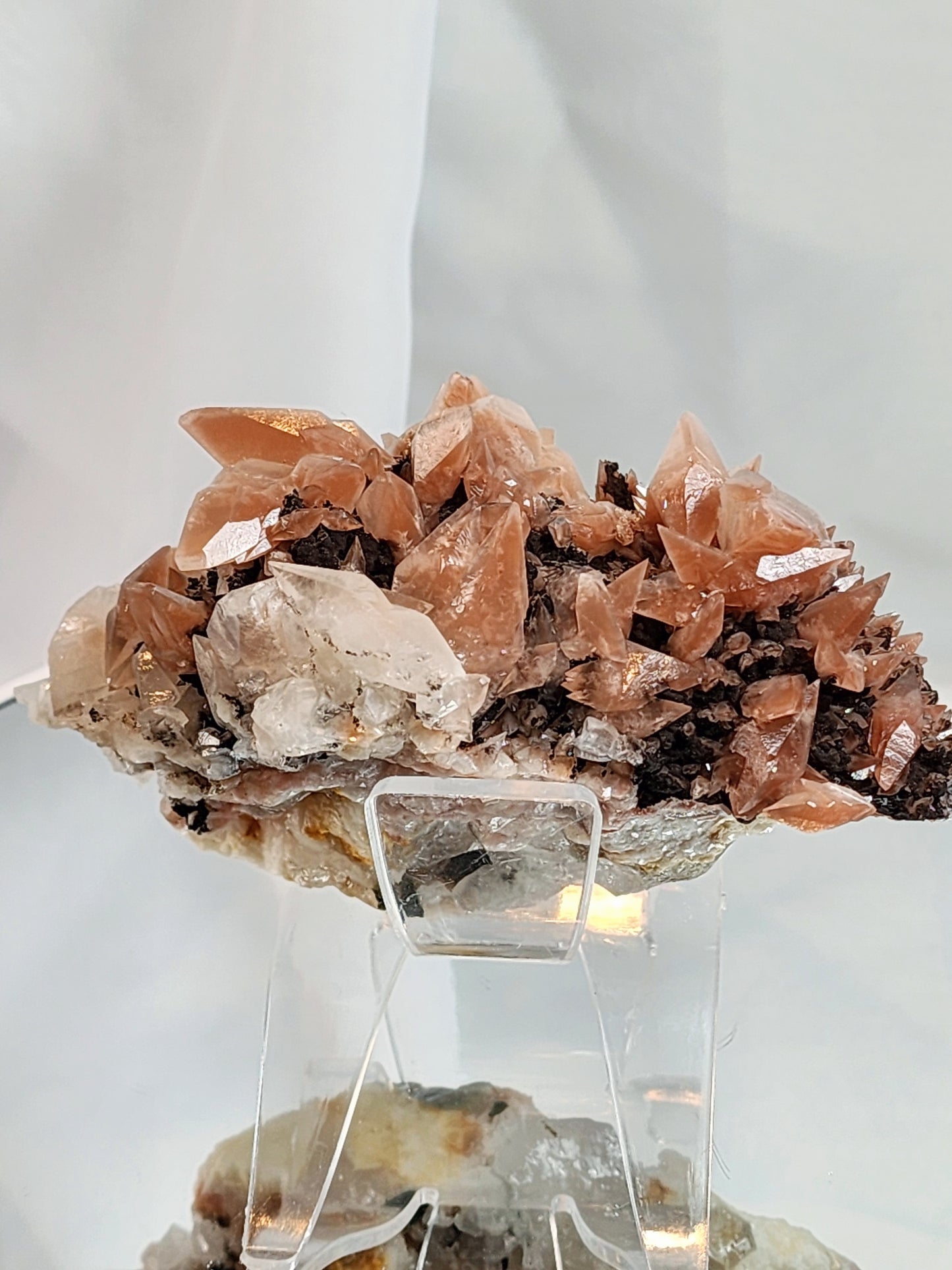 Red Phantom Feather Calcite Spcimen from India qualifies for free shipping