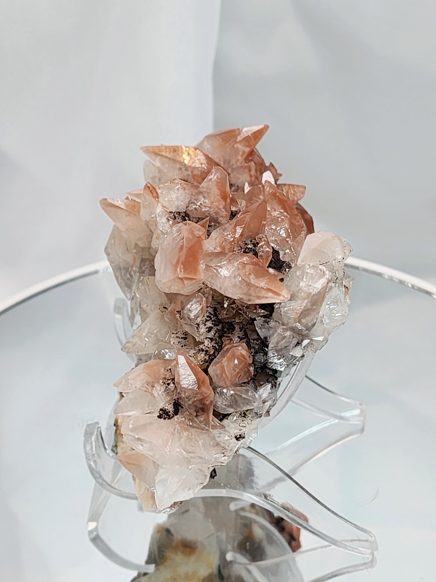 Red Phantom Feather Calcite Spcimen from India qualifies for free shipping