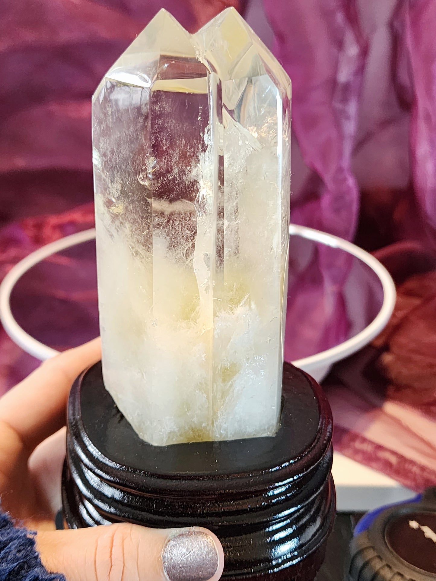 Citrine Double Point With Custom base qualifies for free shipping