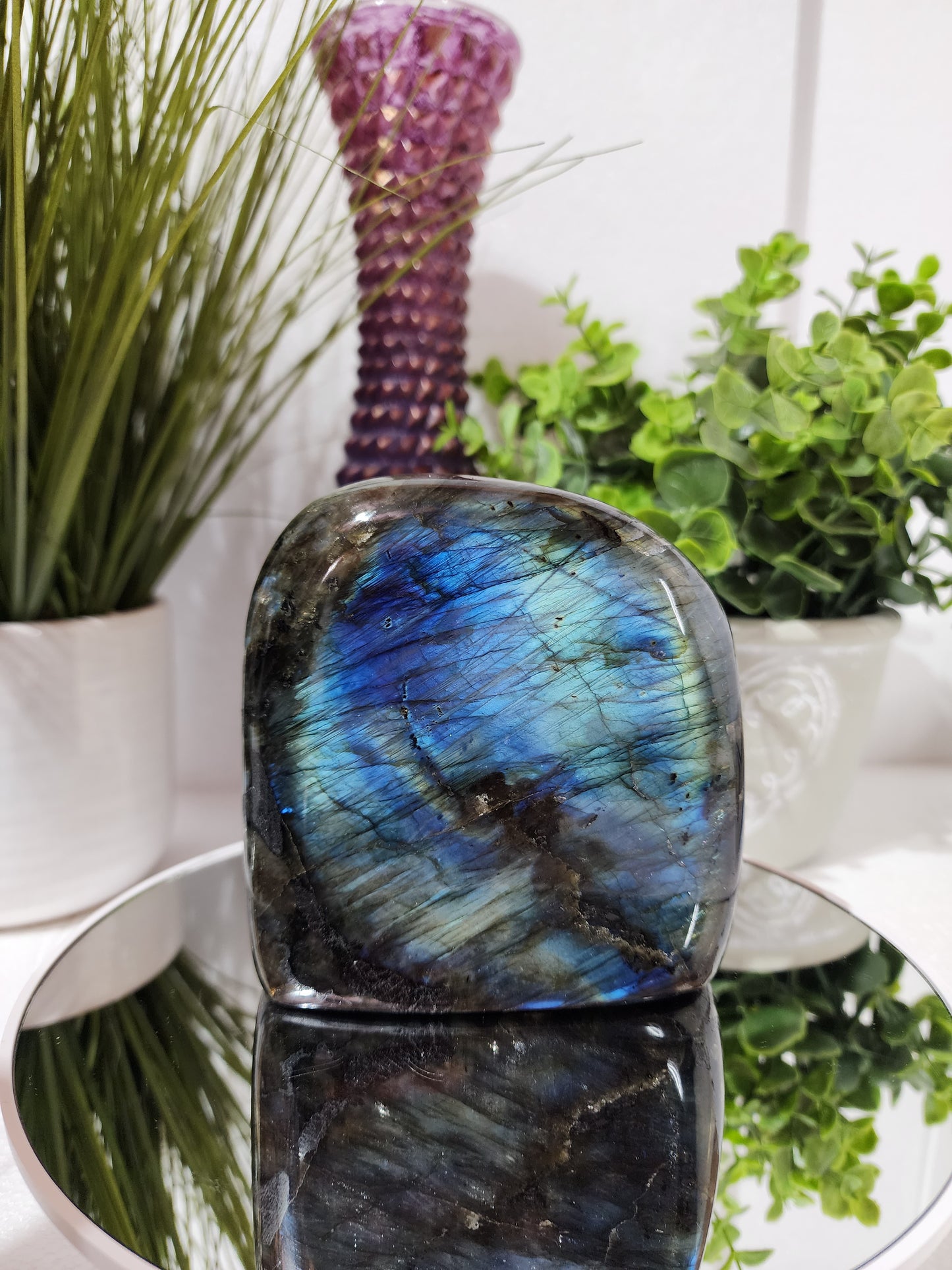 Strong Blue Flash Labradorite Free Form over 2lbs qualifies for free shipping