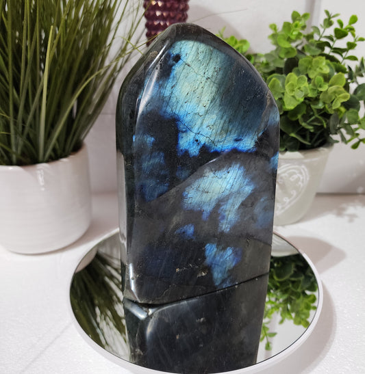 Large Blue Flash Labradorite Free Form App 4lbs qualifies for free shipping
