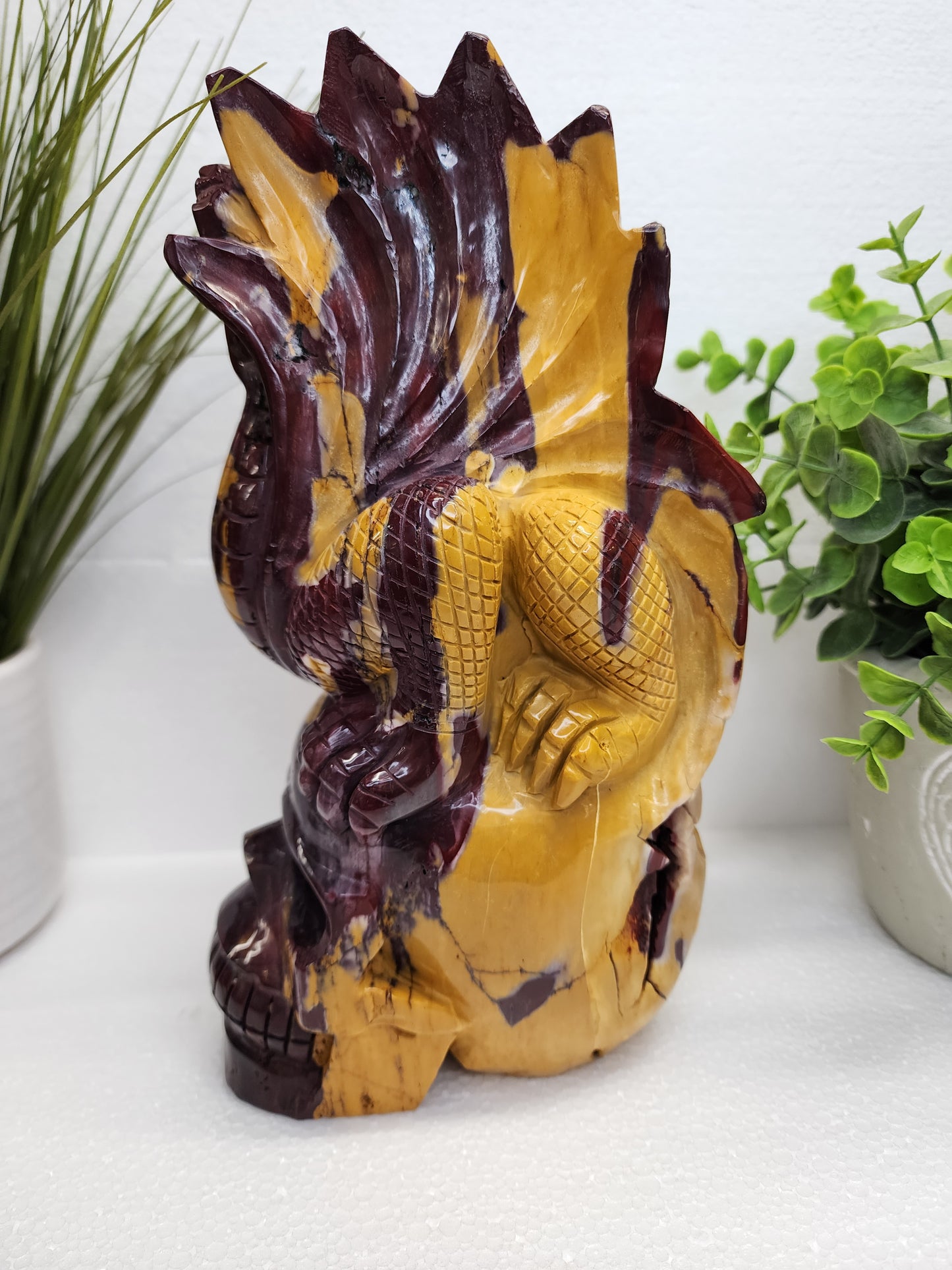 Extra Large Mookaite Skull and Dragon 10lbs qualifies for free shipping