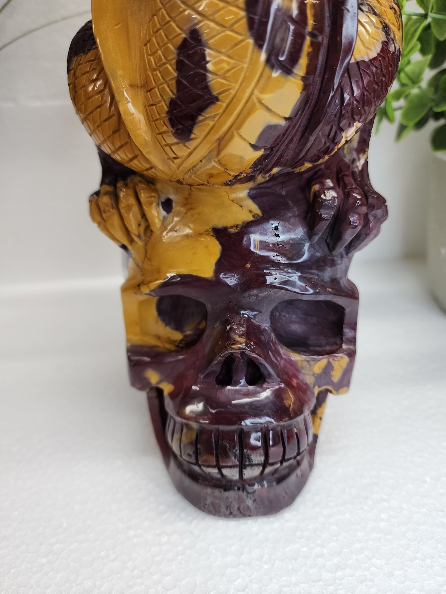 Extra Large Mookaite Skull and Dragon 10lbs qualifies for free shipping