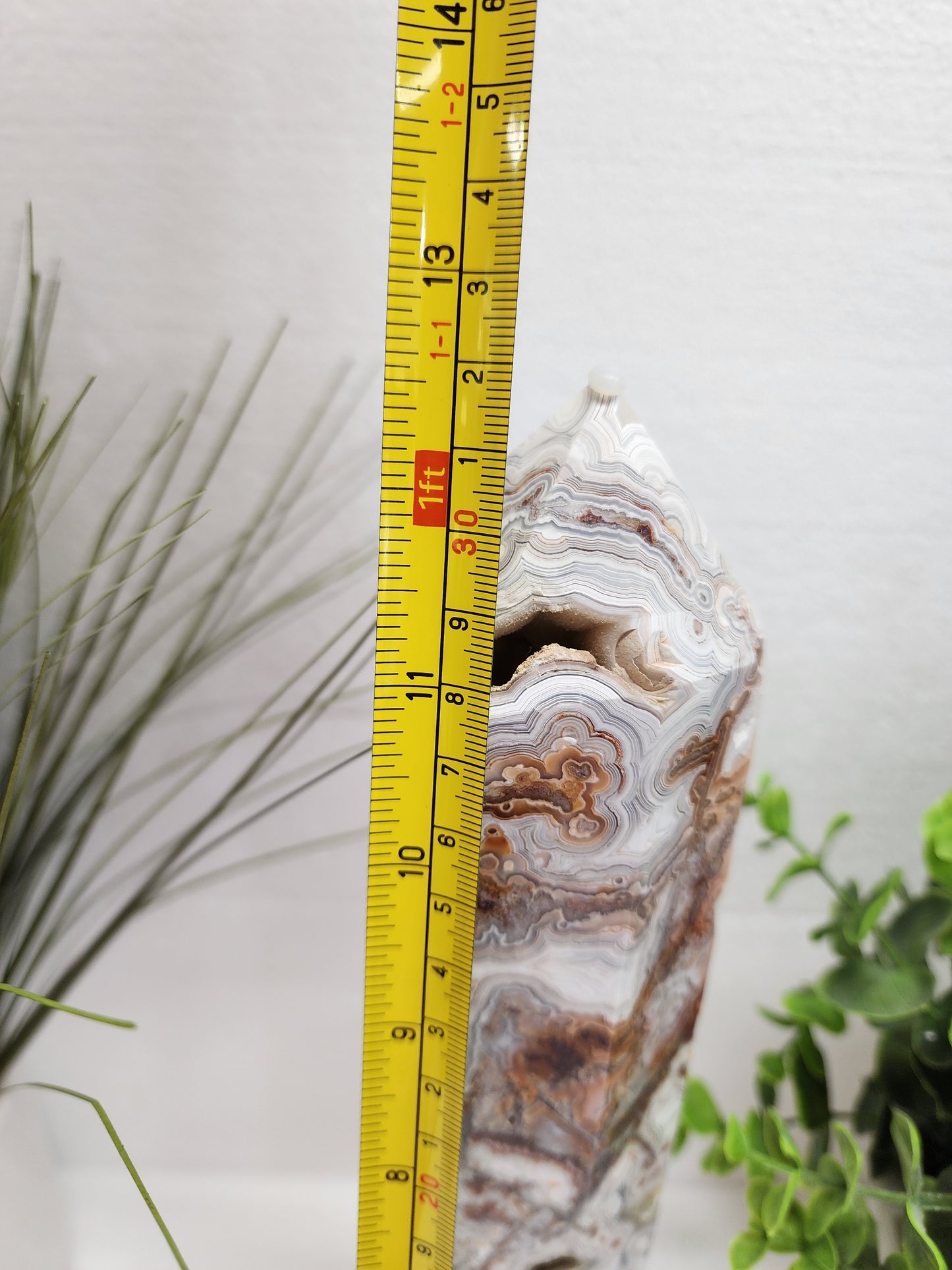 Large Druzy Mexican Lace Tower 12" Tall over 3lbs qualifies for free shipping