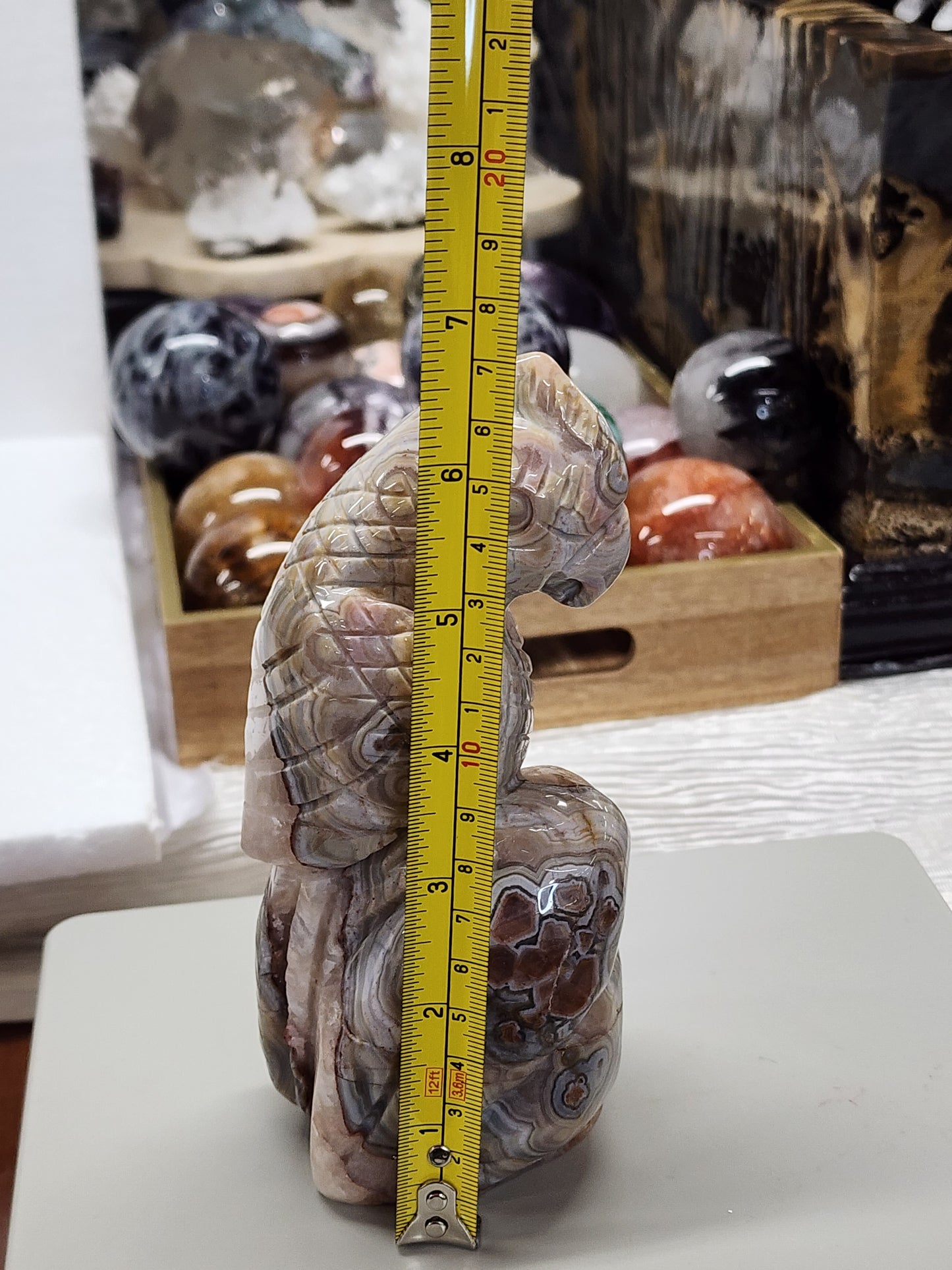 Mexican Lace/Amethyst Parrot over Carving over 2lbs qualifies for free shipping