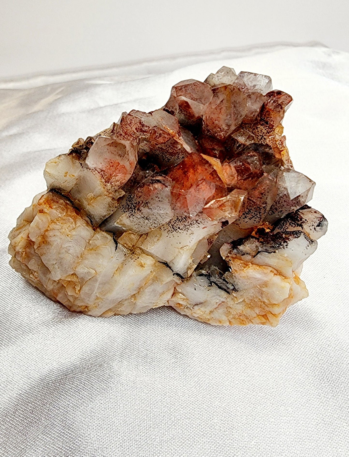 Red Phantom Hematite Garden Quartz Cluster Specimen from Morocco bundle and save for free shipping
