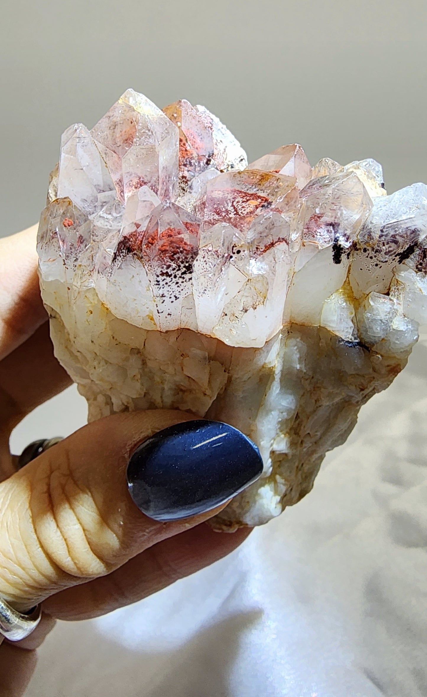 Red Phantom Hematite Garden Quartz Cluster from Morocco bundle and save for free shipping