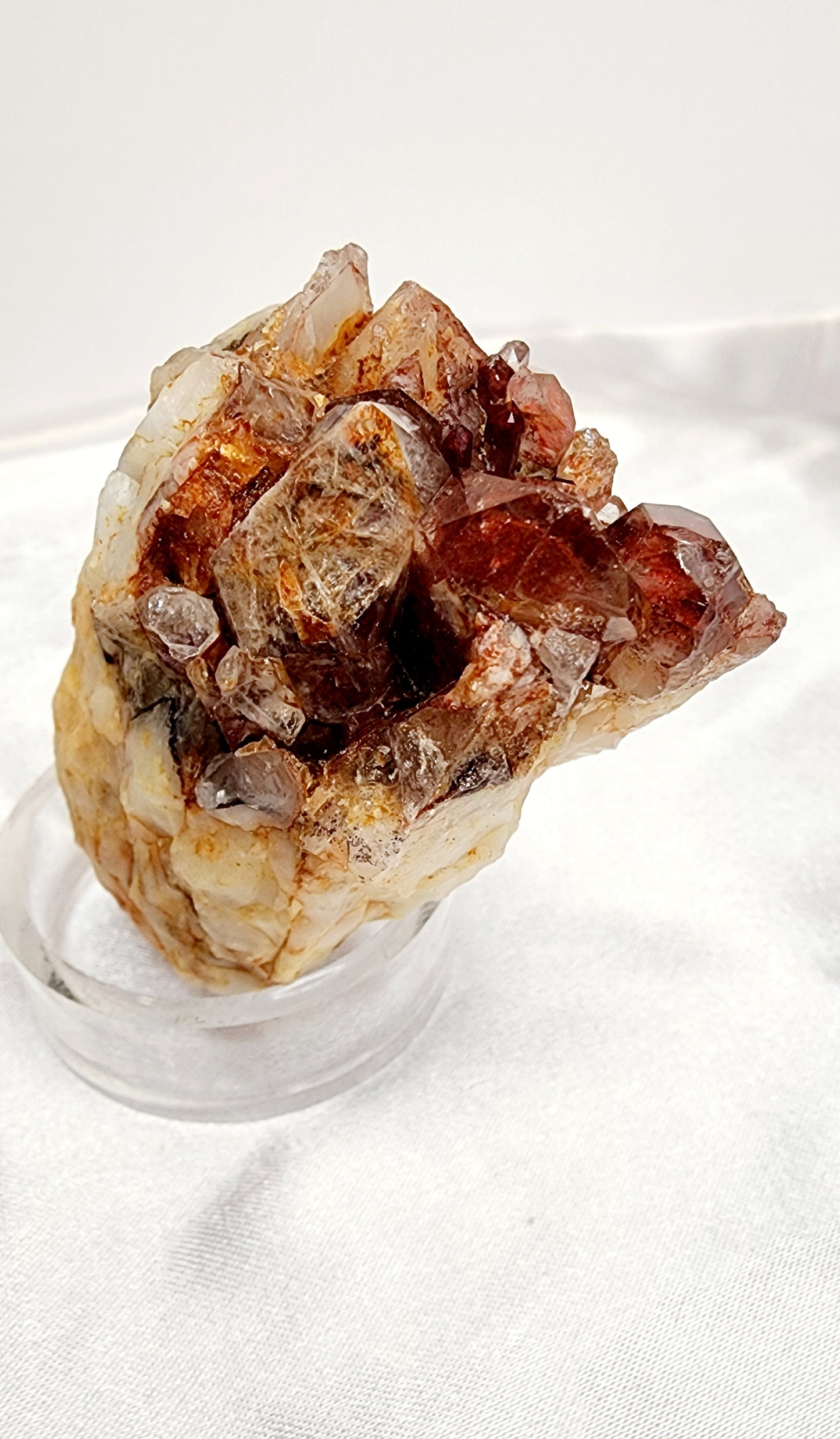 Red Phantom Hematite Garden Quartz Specimen Cluster from Morocco .368oz bundle and save for free shipping