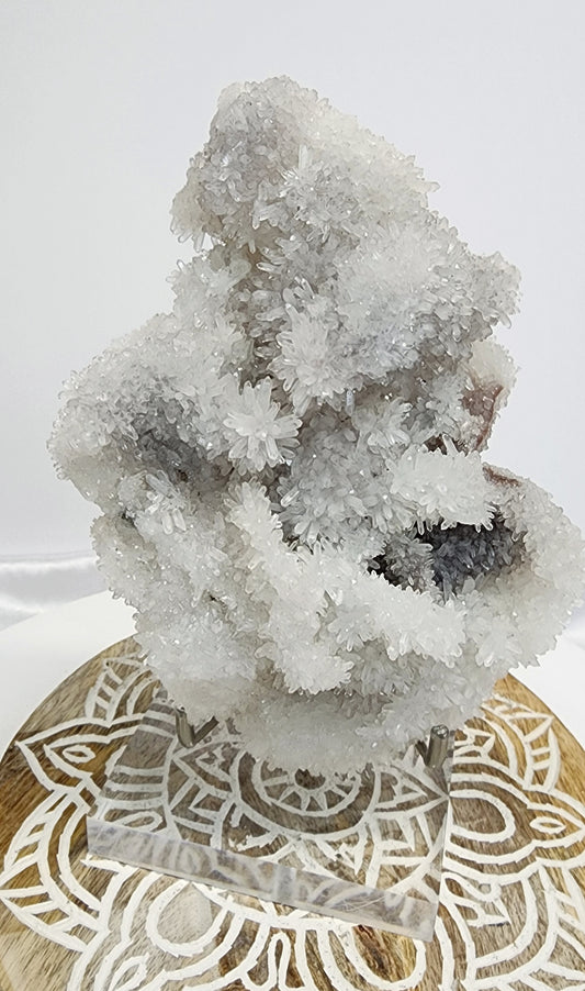 Large White Needle Quartz Cluster Specimen W/ Calcite Inclusions 2.5lbs qualifies for free shipping