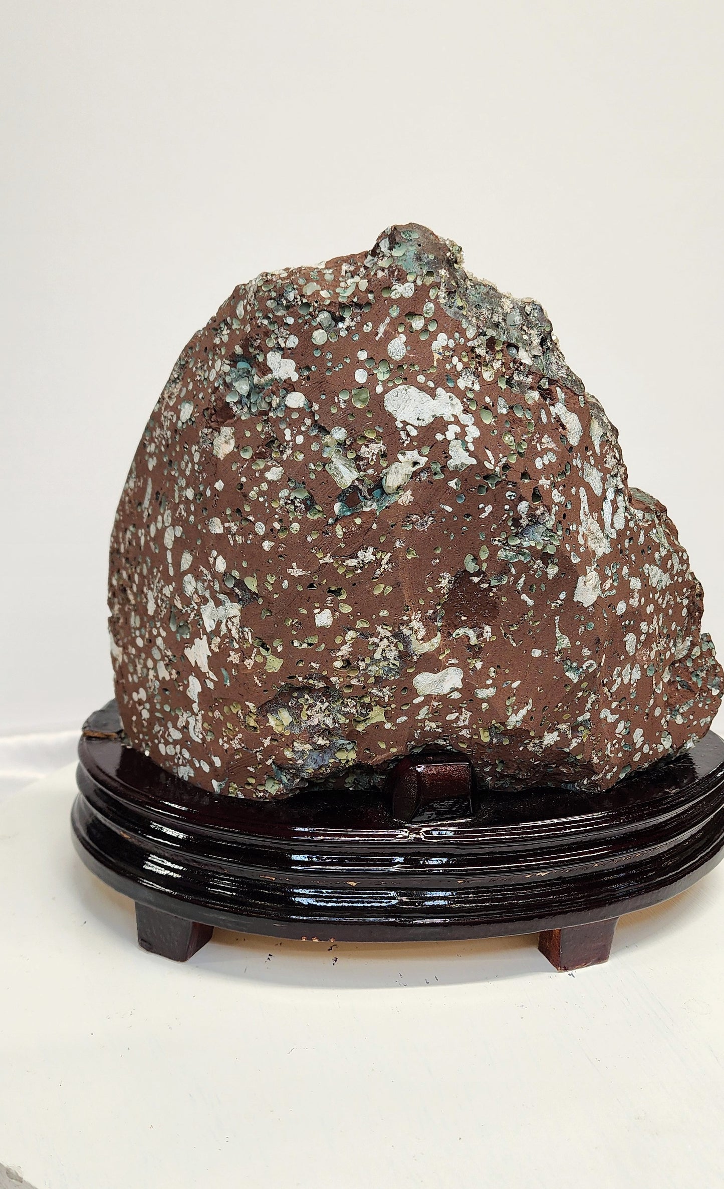 Extra Large Druzy Zoisite Specimen on Custom wood Stand 12lbs qualifies for free shipping