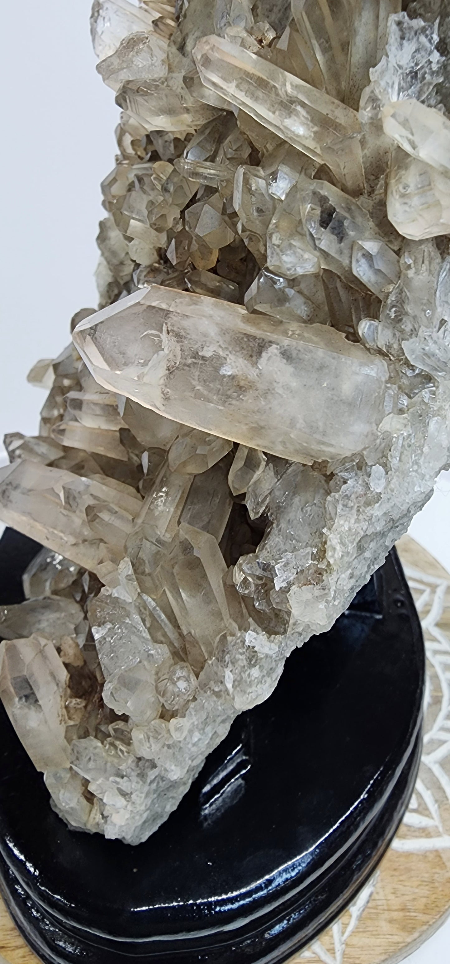 Extra Large Quartz/Smoky Cluster w/ Custom Stand over 12lbs qualifies for free shipping