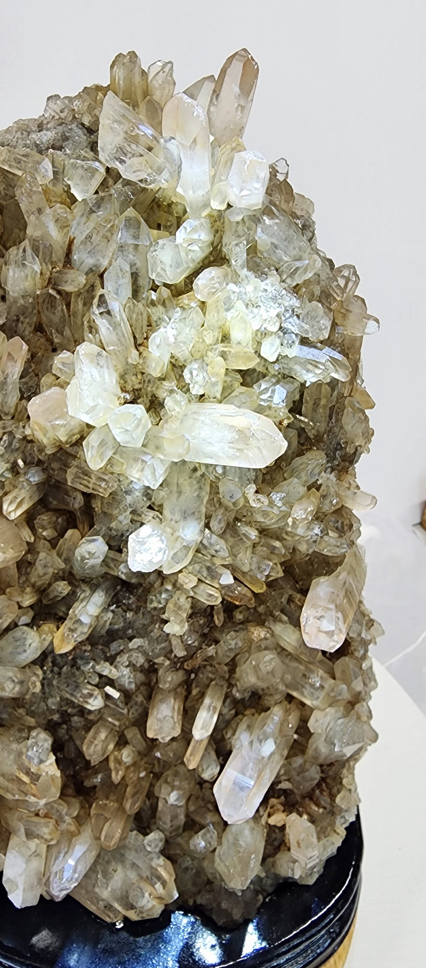 Extra Large Quartz/Smoky Cluster w/ Custom Stand over 12lbs qualifies for free shipping