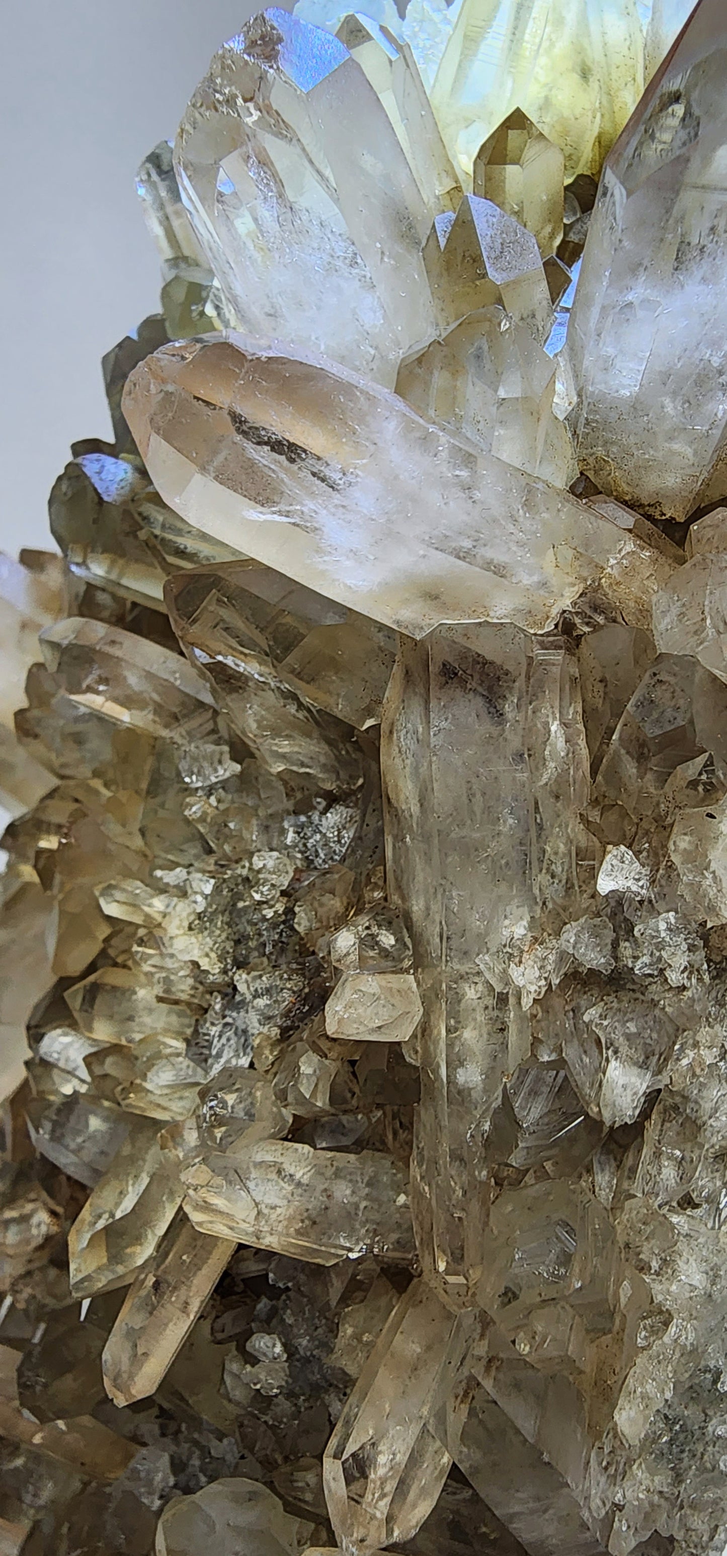 Extra Large Quartz/Smoky Cluster w/ Custom Stand over 12lbs qualifies for free shipping