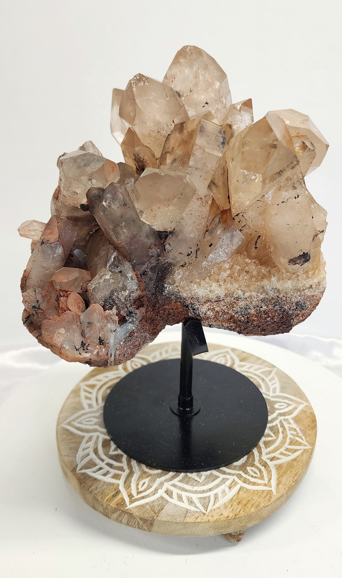 Extra Large Red Mud Phantom W/ Black Iron inclusions from Morocco 8.5lbs qualifies for free shipping