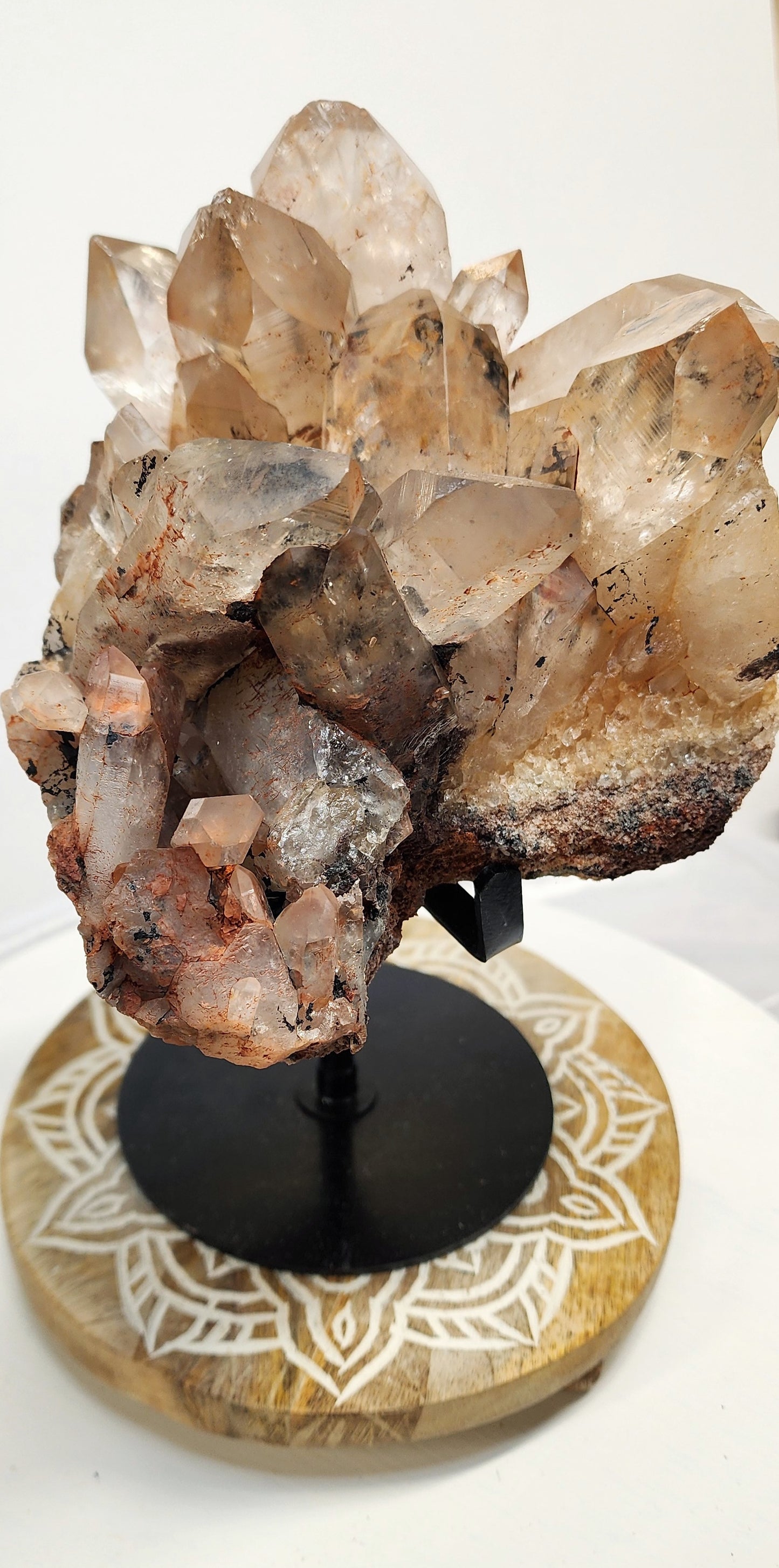 Extra Large Red Mud Phantom W/ Black Iron inclusions from Morocco 8.5lbs qualifies for free shipping