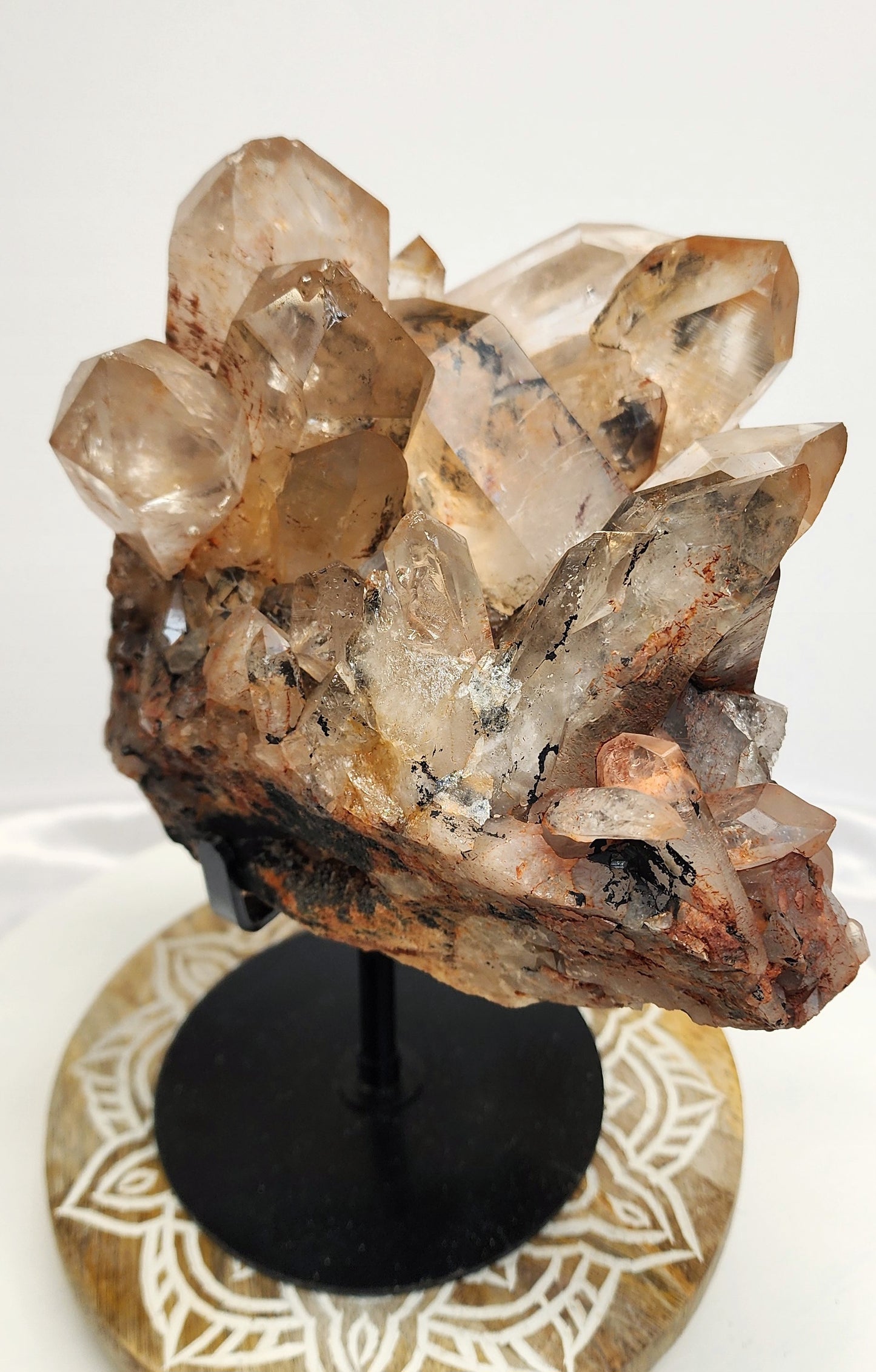 Extra Large Red Mud Phantom W/ Black Iron inclusions from Morocco 8.5lbs qualifies for free shipping