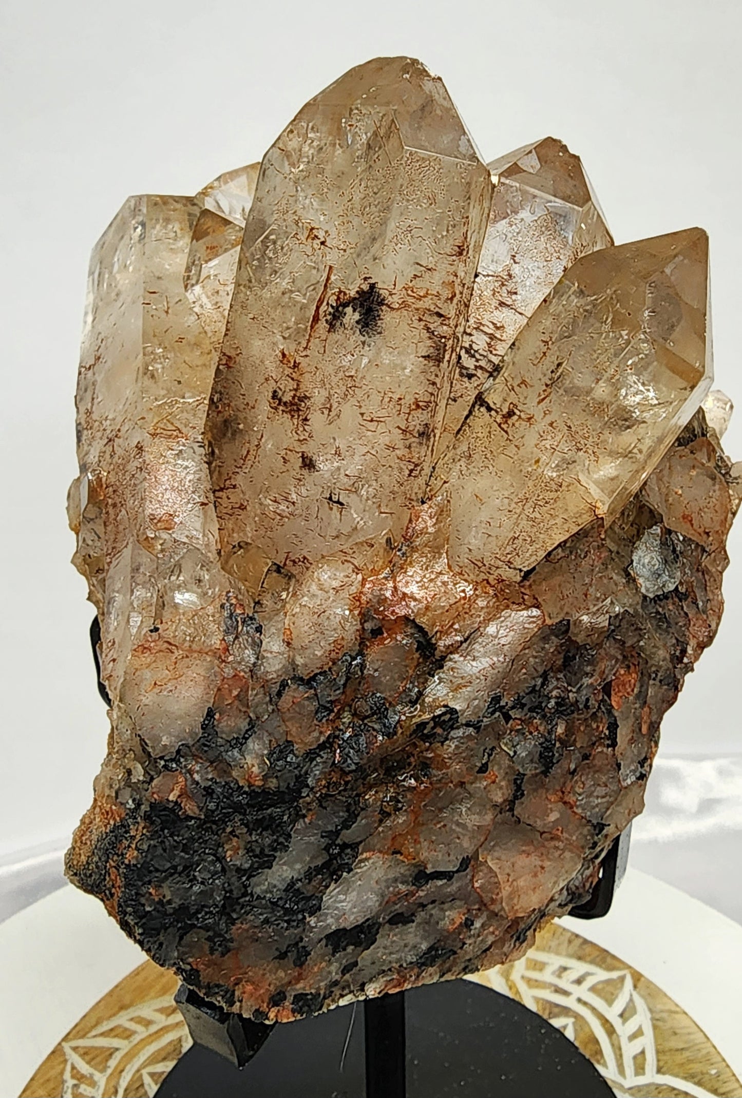 Extra Large Red Mud Phantom W/ Black Iron inclusions from Morocco 8.5lbs qualifies for free shipping