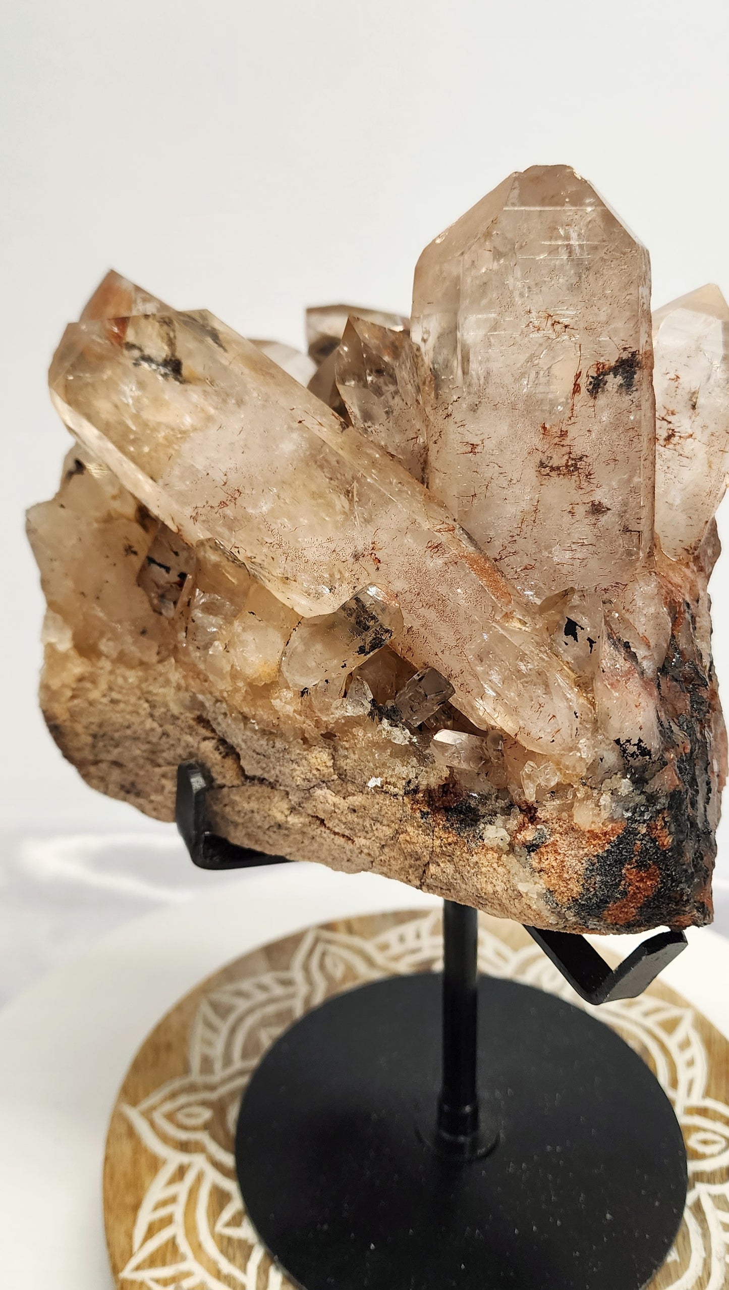 Extra Large Red Mud Phantom W/ Black Iron inclusions from Morocco 8.5lbs qualifies for free shipping