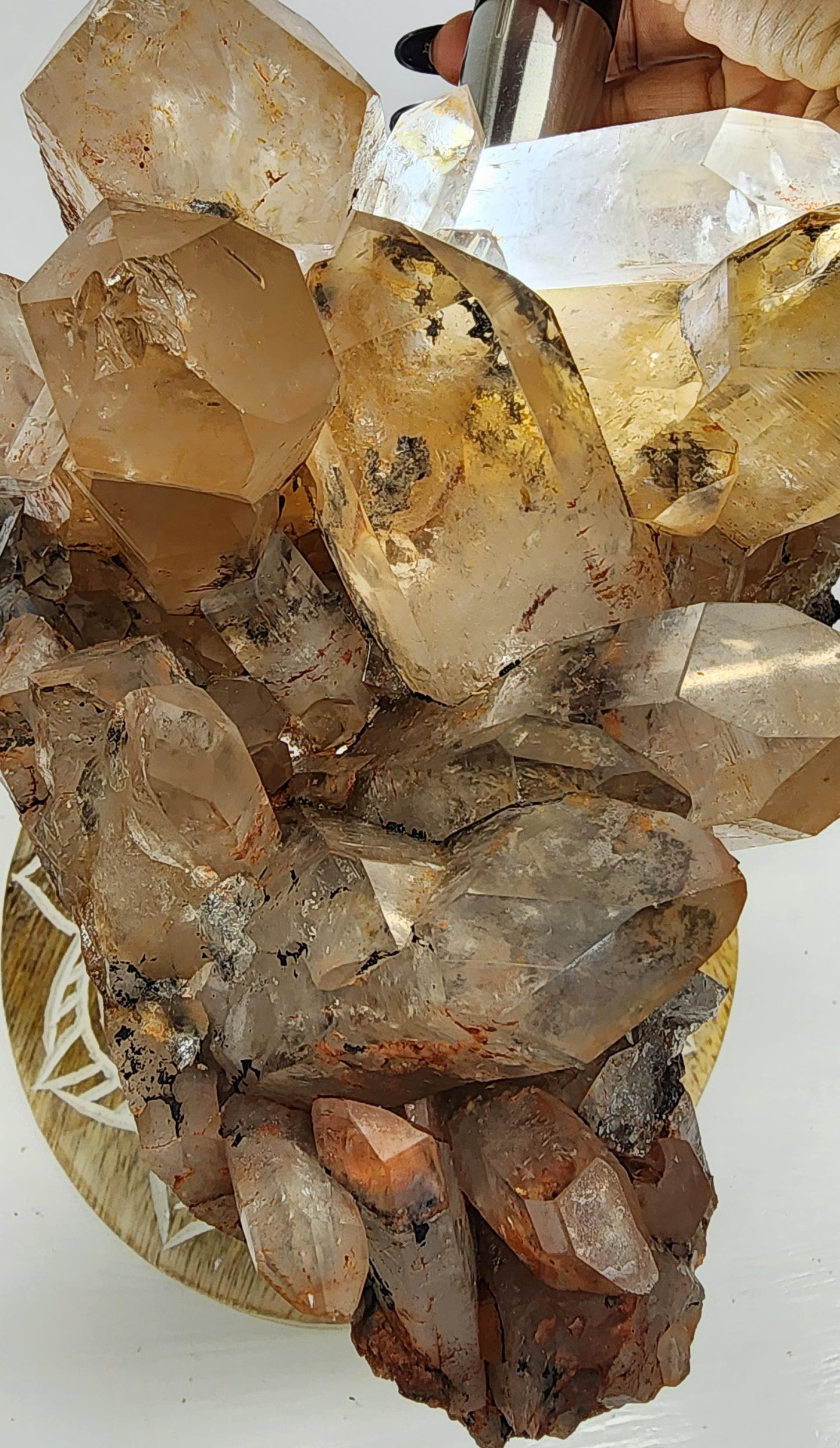 Extra Large Red Mud Phantom W/ Black Iron inclusions from Morocco 8.5lbs qualifies for free shipping