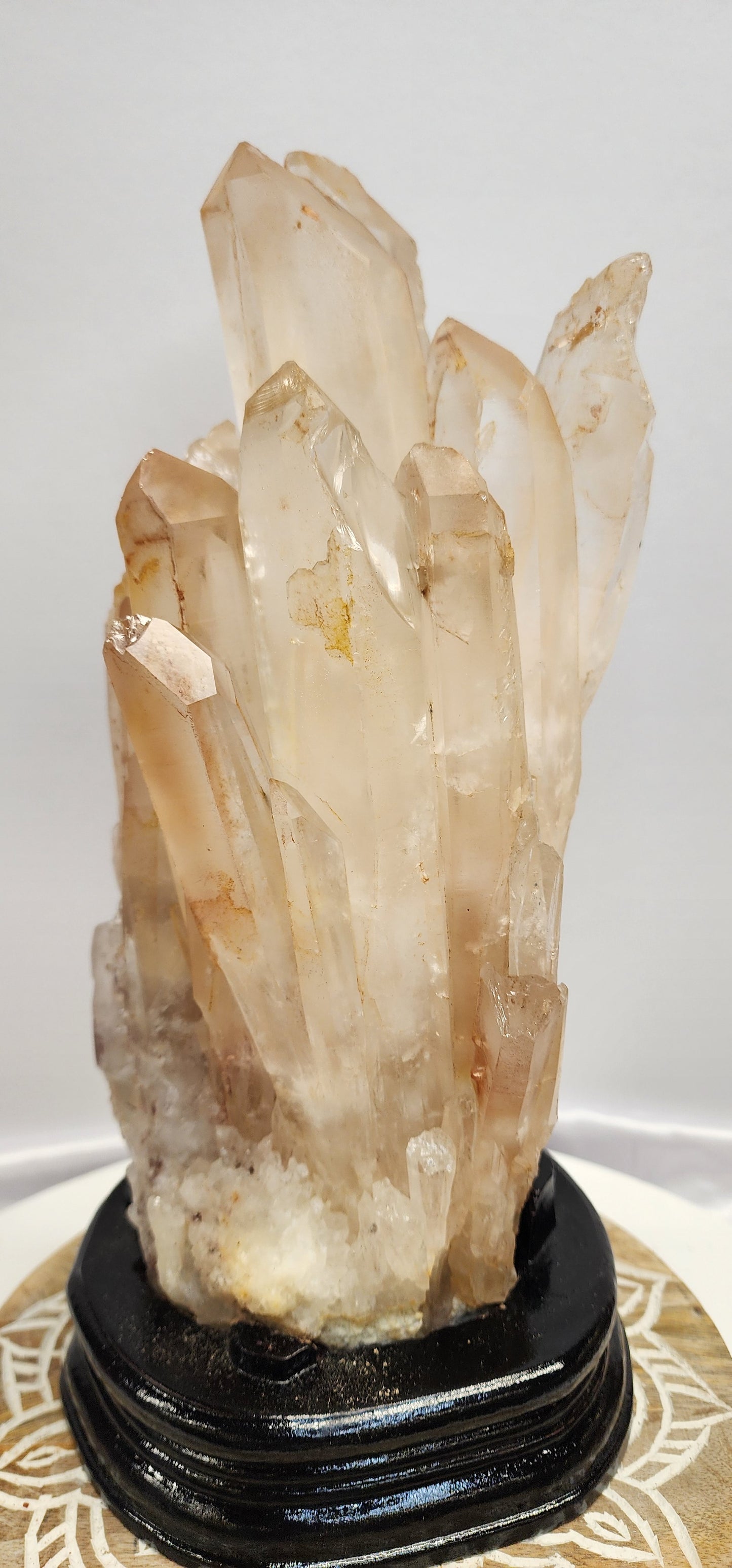 Extra Large Pink Pineapple Quartz With White Phantom and Red Fire inclusion over 10lbs qualifies for free shipping