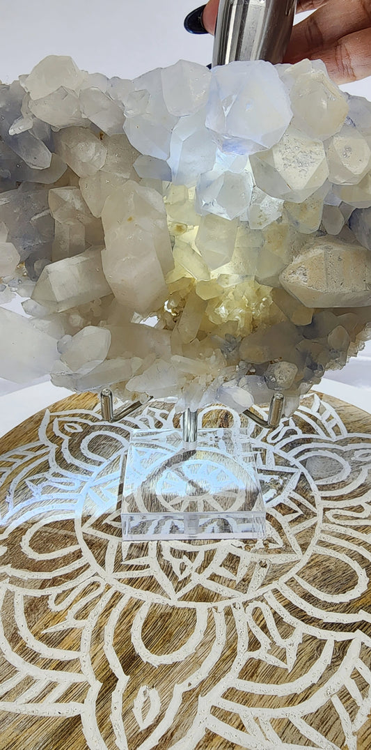 Large Dumortierite Quartz Cluster Specimen from Brazil 1.5lbs qualifies for free shipping