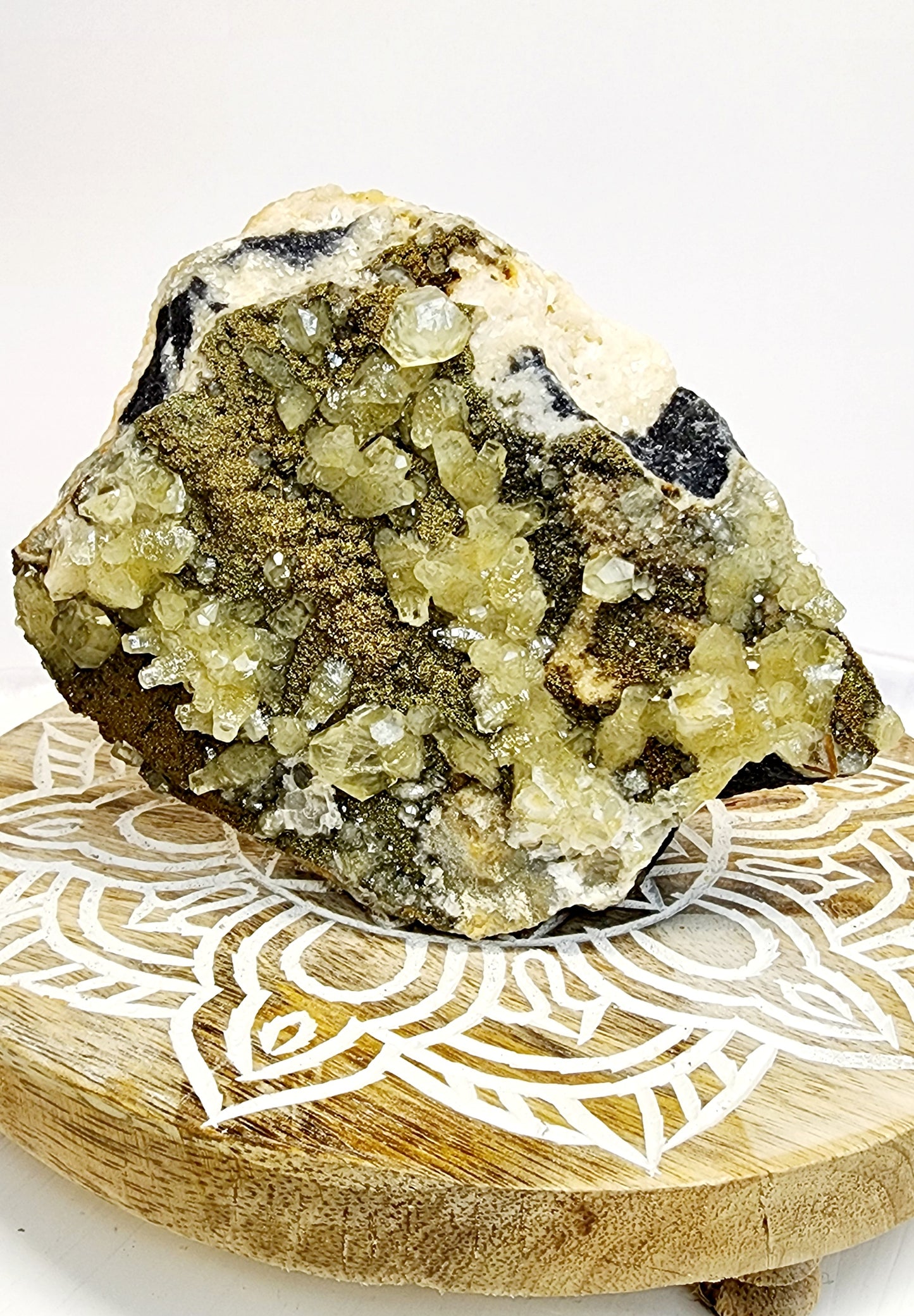 Large Apophylite/Calcite/ Chalcopyrite Specimen over 2lbs qualifies for free shipping