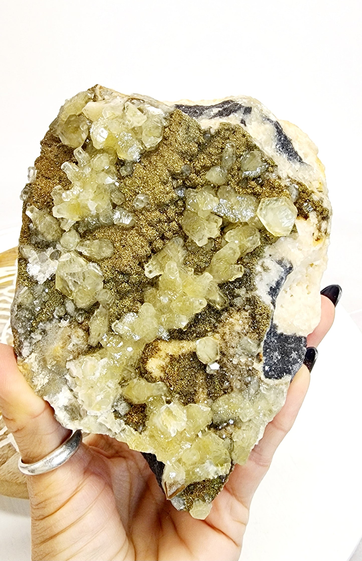 Large Apophylite/Calcite/ Chalcopyrite Specimen over 2lbs qualifies for free shipping