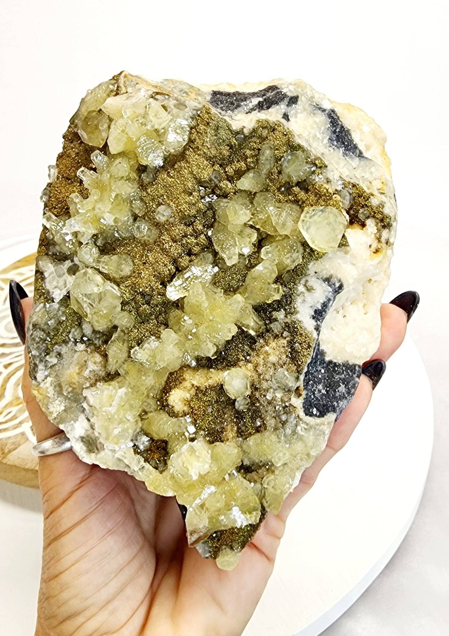 Large Apophylite/Calcite/ Chalcopyrite Specimen over 2lbs qualifies for free shipping