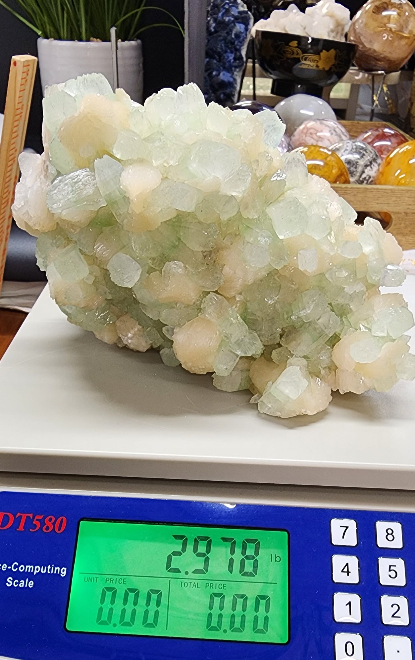 Extra Large Green Apophyllite Specimen
