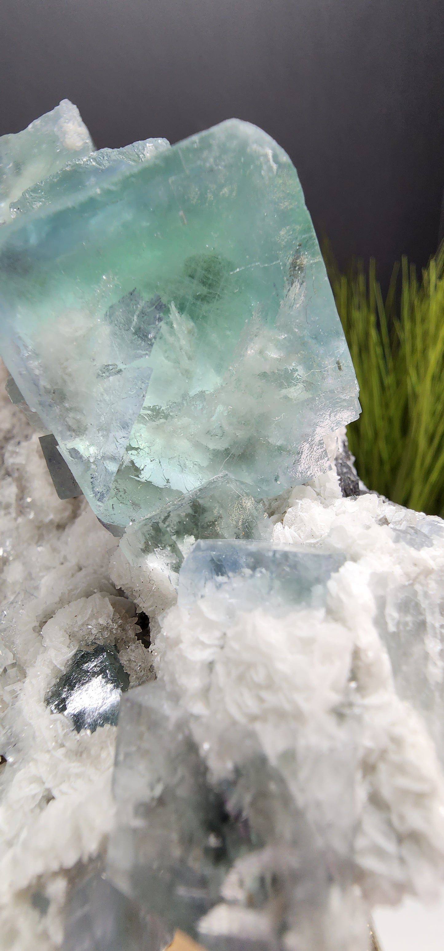 Large Clear Blue Cube Fluorite Specimen