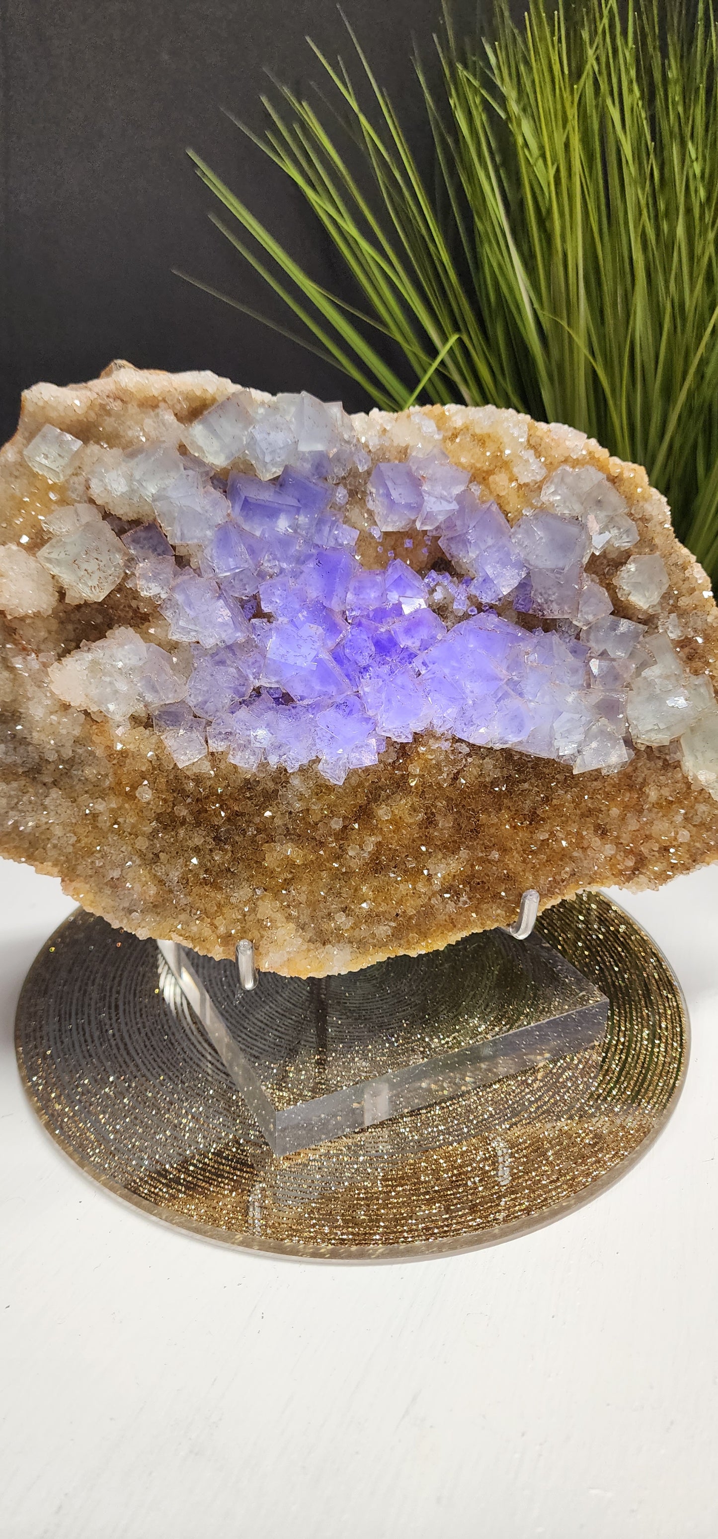 Extra Large Blue Phantom Cube Fluorite Specimen