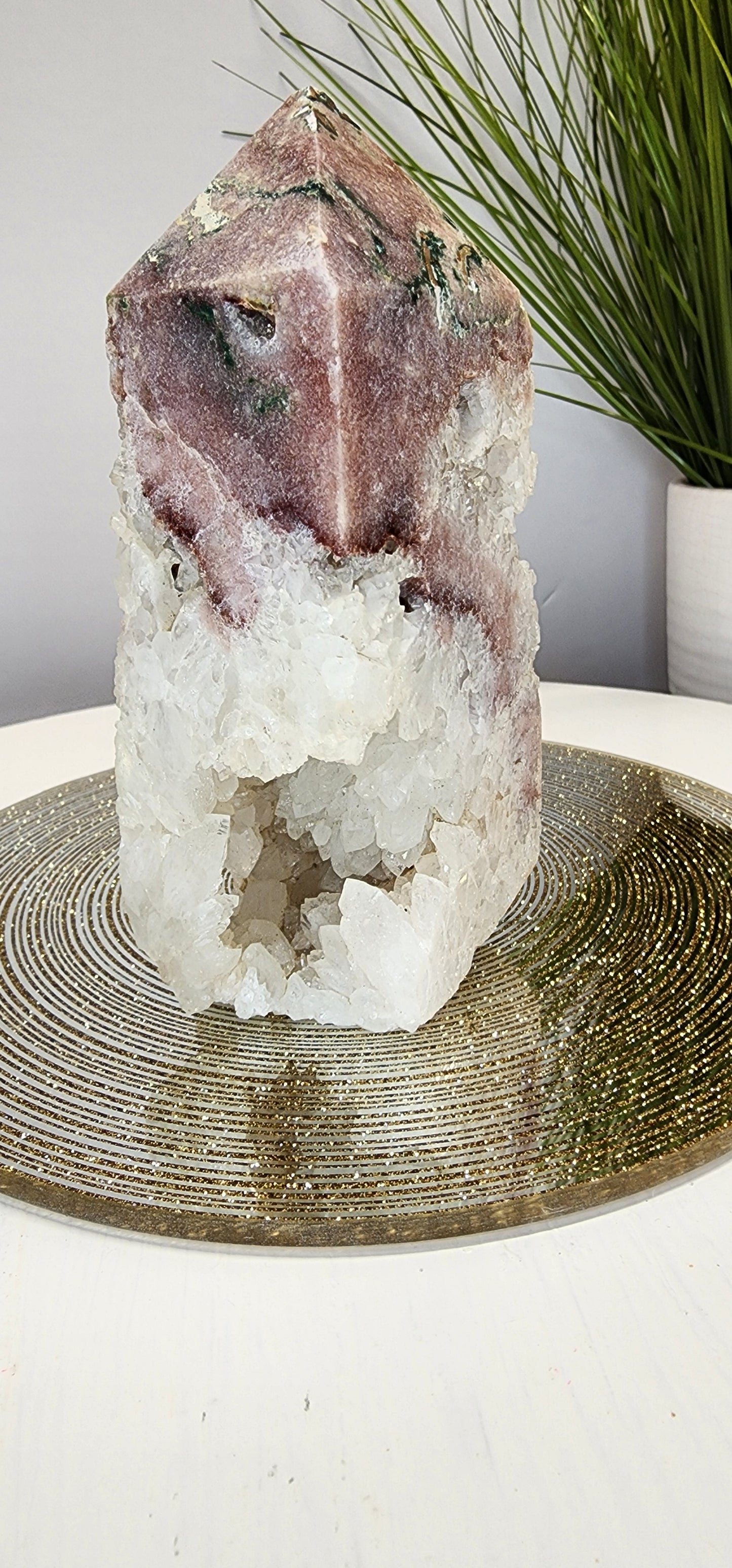 Druzy Chunky Pink Amethyst Tower