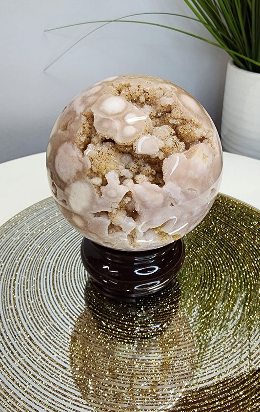 Lrg Druzy Pink Amethyst sphere
