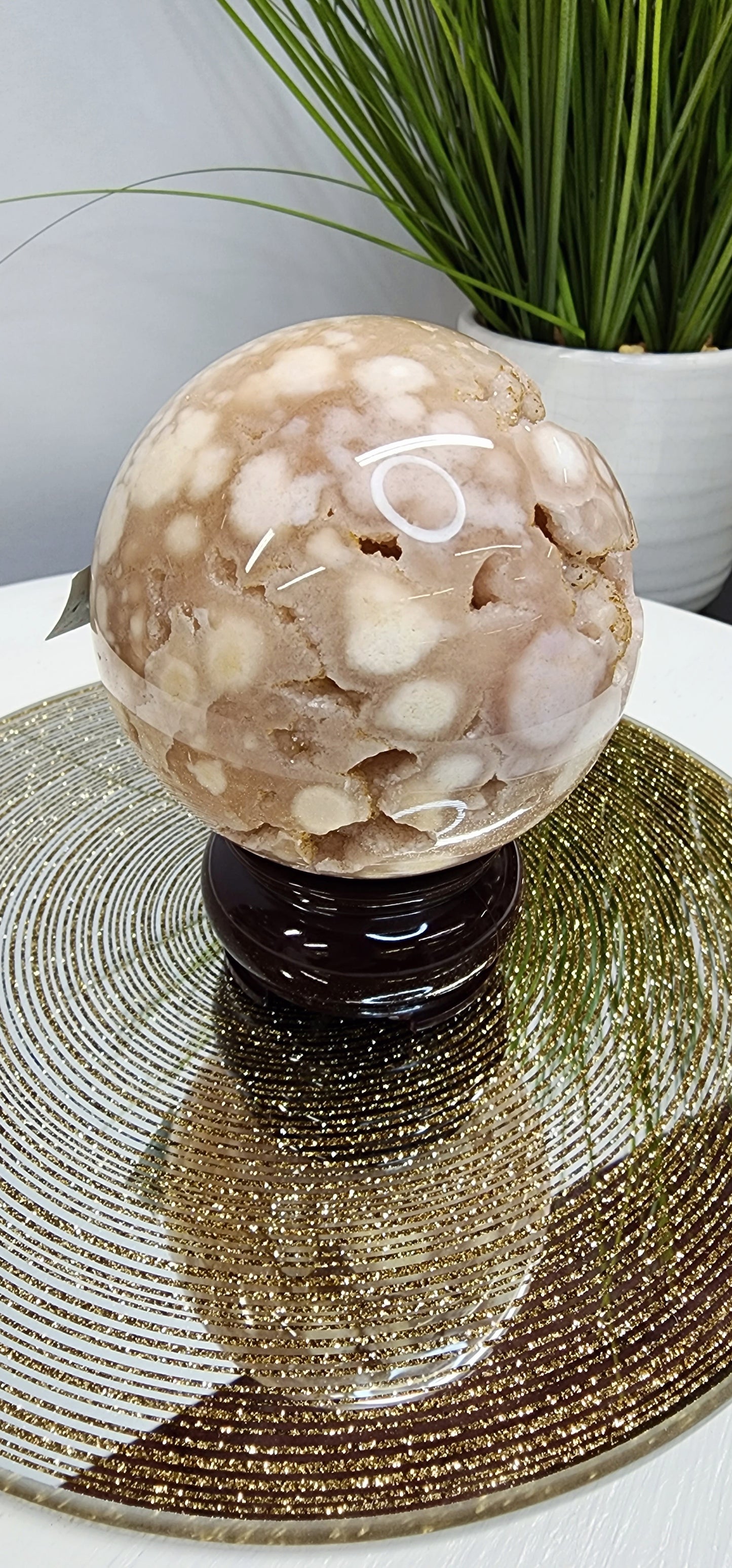 Lrg Druzy Pink Amethyst sphere