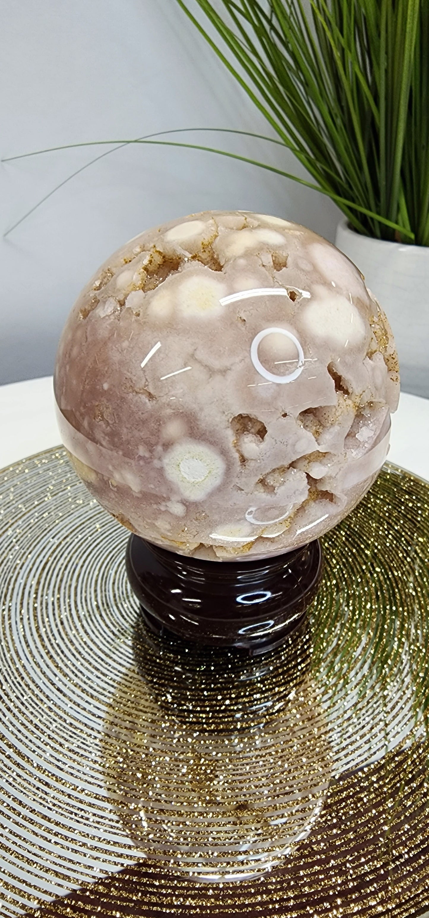 Lrg Druzy Pink Amethyst sphere